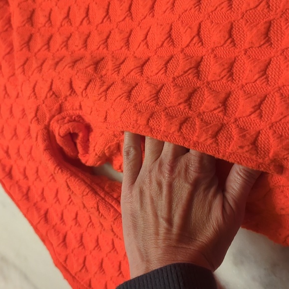 Great Cavalier by St Paul orange A-line three button closure cardigan w/pockets - Picture 9 of 12